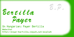 bertilla payer business card